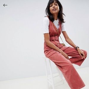 ASOS Pink Corduroy Jumpsuit